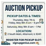 PICKUP DATE FOR AUCTION