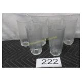(6) Brockway Clear Glass Flared Tumblers