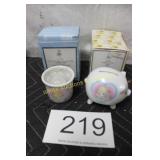 Precious Moments Candleholder & Piggy Bank