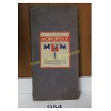 Vtg. 40's - 50's Folding Monopoly Game Board