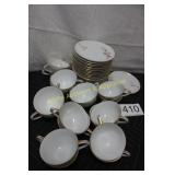 Larchmont Arlen Fine China Coffee Cups / Saucers