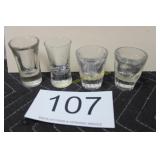 (4) Shot Glasses