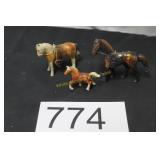 Trio of 1950's Western Horse Figurines