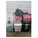 Huge Group of Totes / Plastic Boxes