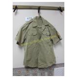 Vtg. U.S. Army SGT Stripes Khaki Uniform Shirt