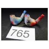 Rare Vtg. 'Whistling Warbler' Bird S & P Set