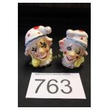 Vintage MCM Ceramic 'Happy Clown' S & P Set
