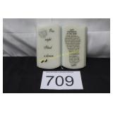 Alabaster Stone Footprints in the Sand Plaque