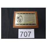 Historical Souvenir Commerative Plaque - Illinois