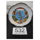 Hawaii 'The 50th State' Aloha Souvenir Plate