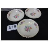 (3) Scio Pottery Hazel Rose Design Serving Bowls