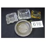 Group of (4) MCM Ashtrays