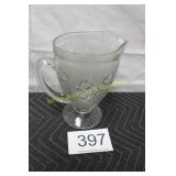 Jeannette Glass Iris & Herringbone Pitcher