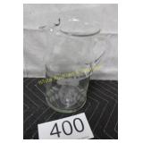 Unique Etched Floral Glass Pitcher