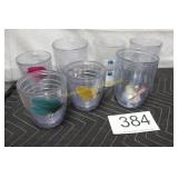 Vtg. Double Insulated Tumbler - Sports Theme