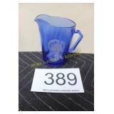 Shirley Temple Cobalt Bluegrass Pitcher/Creamer