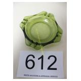 MCM Dark Green Glass Vintage Ashtray