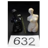 1950's-60's Plastic 'Naughty' Nude Torso S & P