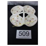 Candy & Nut Dish - Porcelain Divided Serving Bowl