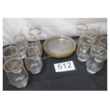 Libby Holly & Berries Gold Rimmed Glassware