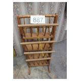 1970's Spindle Style Wooden Magazine Rack