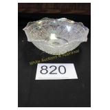 Iridescent Carnival Glass Centerpiece Bowl