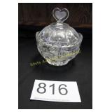 Elegant MCM Clear Glass Trinket Dish