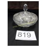 MCM Pressed Glass Bowl w/Classic Daisy & Button