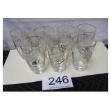 (7) Vtg. Libbey Clear Glass Drinking Glasses