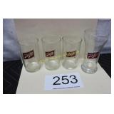 (4) Schlitz Advertising Glasses