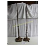 Antique Cast Iron Floor Lamp Bases & Poles