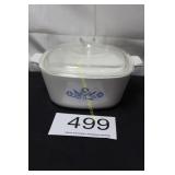 Corningware 1 3/4' Blue Cornflower Dish w/Lid