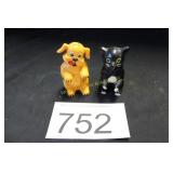Vintage 'Begging' Dog & Cat Plastic S & P Shaker