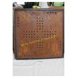 Vtg. Handmade Primitive Marble Game Boards - (2)