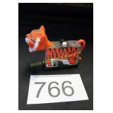 Vtg. 'Mechanical Tiger' Clear Case S & P Set