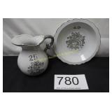 Silver Jubilee 25th Anniversary Pitcher & Bowl