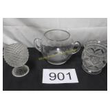 (3) Misc. Glass Items - Clear Glass