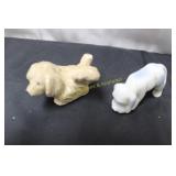 Chalk & Ceramic Dog Figurines