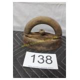 Vintage Sad Iron - Removable Wood Handle