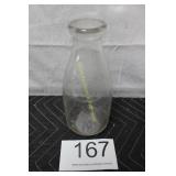 The Effingham Dairy Embossed Qt. Milk Bottle
