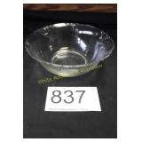 Vtg. Clear Pressed Glass Scalloped Rim Serving Bow