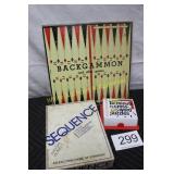 Vintage Games - Backgammon/Checkerboard