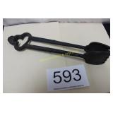 Cast Iron Fire[lace - Blacksmith Coal Tongs