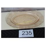 Pink Depression Glass Oval Platter