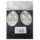Pair of Vintage Vernco S/S Advt. Spoon Rest