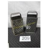 Pair of Rustic Cheese Graters