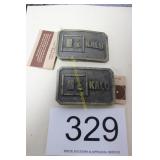 (2) Kalo Ag Labs Vintage 1970's Belt Buckle