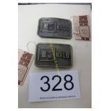 (2) Kalo Ag Labs Vintage 1970's Belt Buckle