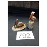 Pr. of Pelicans - Wood/Ceramic Costal Souvenir Lot