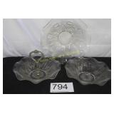 Iris & Herringbone Set of (3) Serving Dishes